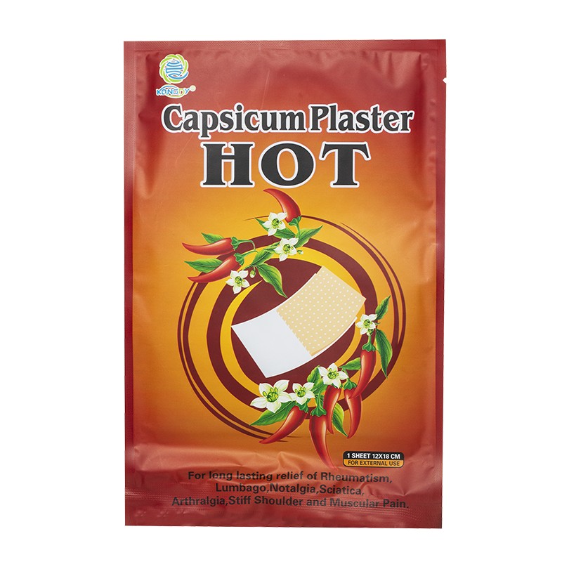 Загряващ пластир с капсаицин – При мускулни и ставни болки, 1 брой, 12 см х 18 см