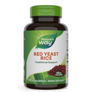 Червен ориз (дрожди) – Нормален холестерол и сърдечно здраве, 600 mg, 120 капсули