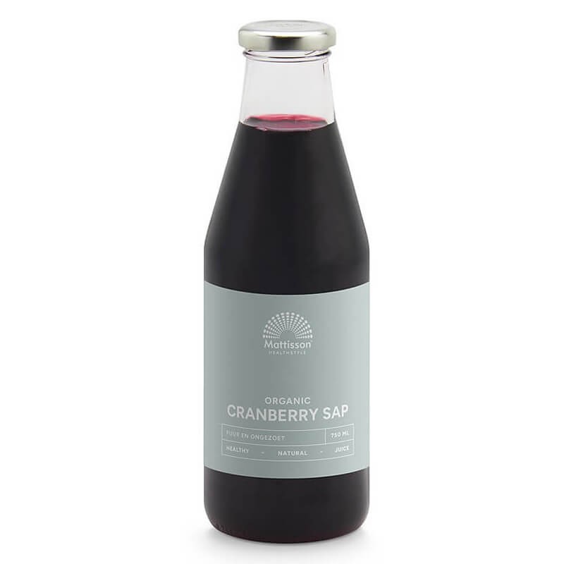 Био сок от червени боровинки (неподсладен) - Уринарно здраве, 750 ml