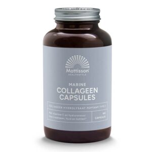 Рибен колаген (тип 1) с витамин С и хиалуронова киселина - Marine Collagen Peptan, 180 капсули