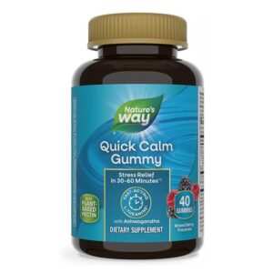 QUICK CALM – стрес контрол за 30-60 минути - Ашваганда и L-теанин срещу тревожност и безсъние, 40 желирани таблетки