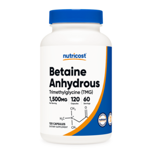 Поддържа нормалните нива на хомоцистеина - TMG Бетаин анхидрид (Триметил глицин), 120 капсули