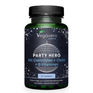 Party Hero - електролити, витамини В, холин и билки - При умора, недоспиване и махмурлук, 60 таблетки