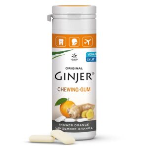 Дъвки с джинджифил и портокал - За свеж дъх и намаляване на гаденето по време на път, 20 броя