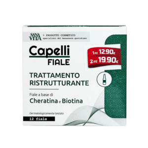 Ампули за коса Sanavita (с биотин и хидролизиран кератин), 12 бр х 10 ml