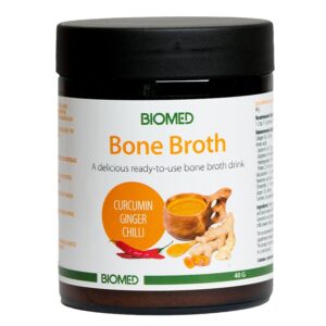 Костен бульон от финландски северен елен (лиофилизиран)  - С куркумин, джинджифил, чили, ябълков оцет и морска сол, 40 g, прах