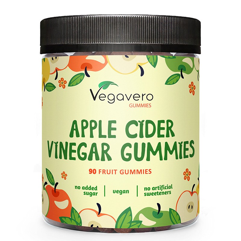 Ябълков оцет за храносмилане и контрол на апетита, 90 желирани таблетки