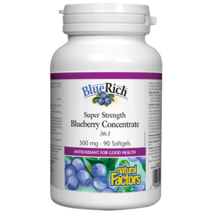 BlueRich® Super Strength Blueberry Concentrate / Синя боровинка супер концентрат, 500 mg, 90 капсули
