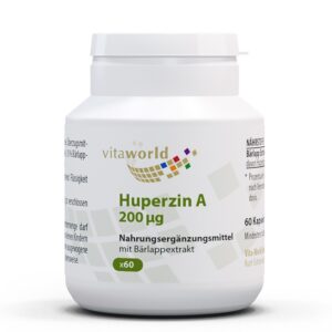 Мозъчна дейност - Хуперзин А (Huperzin A), 200 µg х 60 капсули