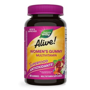 Мултивитамини за жени Алайв - Alive! Women’s Gummy Multivitamin, 60 желирани таблетки