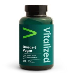 Сърдечна и мозъчна функция - Омега-3 от водорасли - Веган, 60 капсули