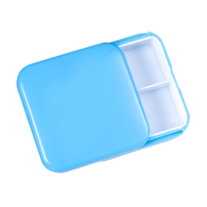 Кутия за лекарства с 2 отделения и плъзгащ се капак