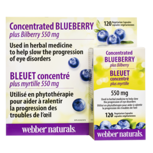 Кръвоносна система и зрение - Синя + Черна боровинка, 120 капсули