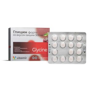 Глицин форте 600 mg + Инулин, витамини B и C – Концентрация и нервна система, 30 сублингвални таблетки