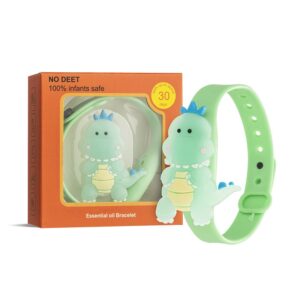 Репелентна гривна „Динозавър“ за деца – Натурална защита от комари с етерични масла