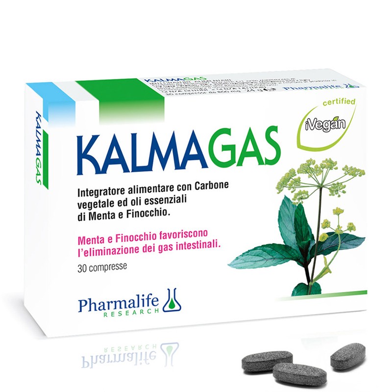 При подуване и газове – Формула с активен въглен 480 mg, мента 50 mg и копър 50 mg, 30 таблетки