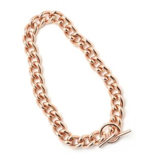 Лека медна гривна тип верижка - При болки в ставите, размер М, 19 см