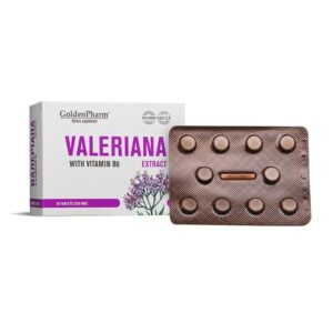 Валериана 60 mg + Витамин B6 1.5 mg – Спокойствие и баланс на нервната система, 50 таблетки