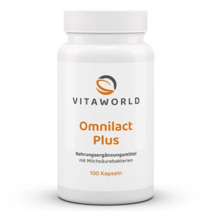Omnilact Plus – 10 щама пробиотици + пребиотици за чревен баланс, 100 капсули