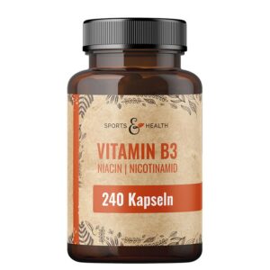 Витамин B3 – Енергия, метаболизъм и здрава кожа, 500 mg, 240 капсули