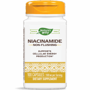 Ниацинамид (непредизвикващ зачервяване) - Сърдечно-съдово здраве и клетъчна енергия, 500 mg, 100 капсули