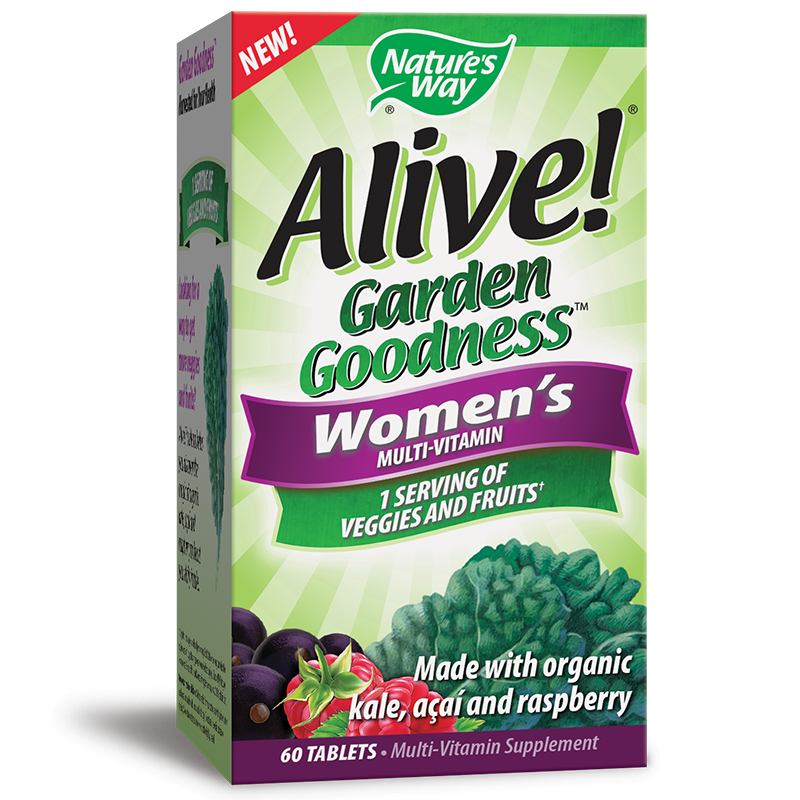 Мултивитамини за жени Алайв - Alive! Garden Goodness™ Women`s Multi-Vitamin, 60 таблетки - Image 2