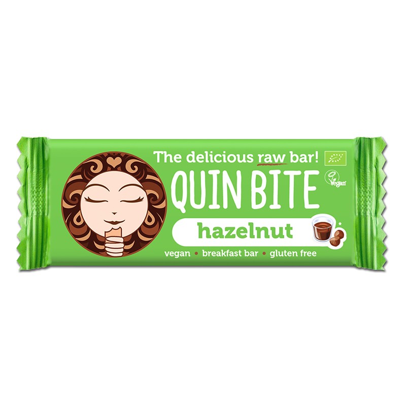 Суров десерт Био QUIN BITE - Лешник, 30 g