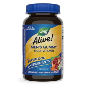 Мултивитамини за мъже Алайв - Alive! Men’s Gummy Complete Multivitamin, 60 желирани таблетки