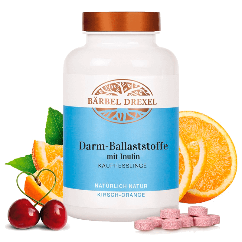 Фибри от акация, цикория и гума гуар - При нарушена чревна флора и запек, 280 дъвчащи таблетки с вкус на череша и портокал