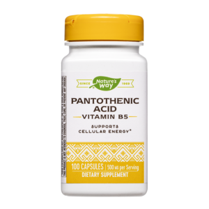 Пантотенова киселина - Витамин В5 - Клетъчна енергия и сърдечно здраве, 100 капсули
