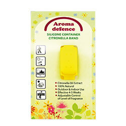 Силиконова гривна "Aroma Defence" /контейнер/ - Репелент с аромат на цитронела, 1бр./оп.
