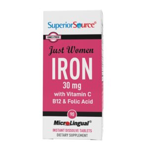 Желязо с витамин В12, С и фолиева киселина, 90 сублингвални таблетки