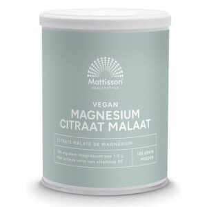 Нервна и сърдечно-съдова системи - Магнезий (цитрат, малат) веган + витамин В6, 125 g прах