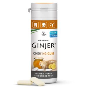 Дъвки с джинджифил и мед - За свеж дъх и намаляване на гаденето по време на път, 20 броя