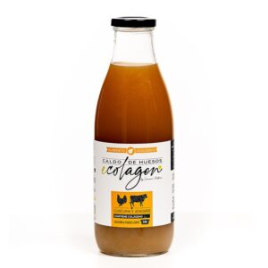 Костен бульон - телешки и пилешки, БИО - С куркума, джинджифил, ябълков оцет и хималайска сол, 1 литър