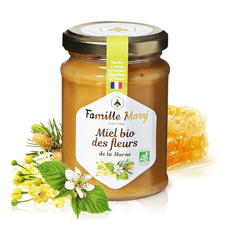 Био пчелен цветен мед (от Марн, Франция), 230 g