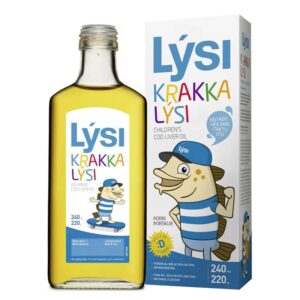 Омега-3 – масло от черен дроб на исландска риба треска - EPA – 690 mg, DHA – 1290 mg (+ витамини А & D3), 2390 mg, 240 ml