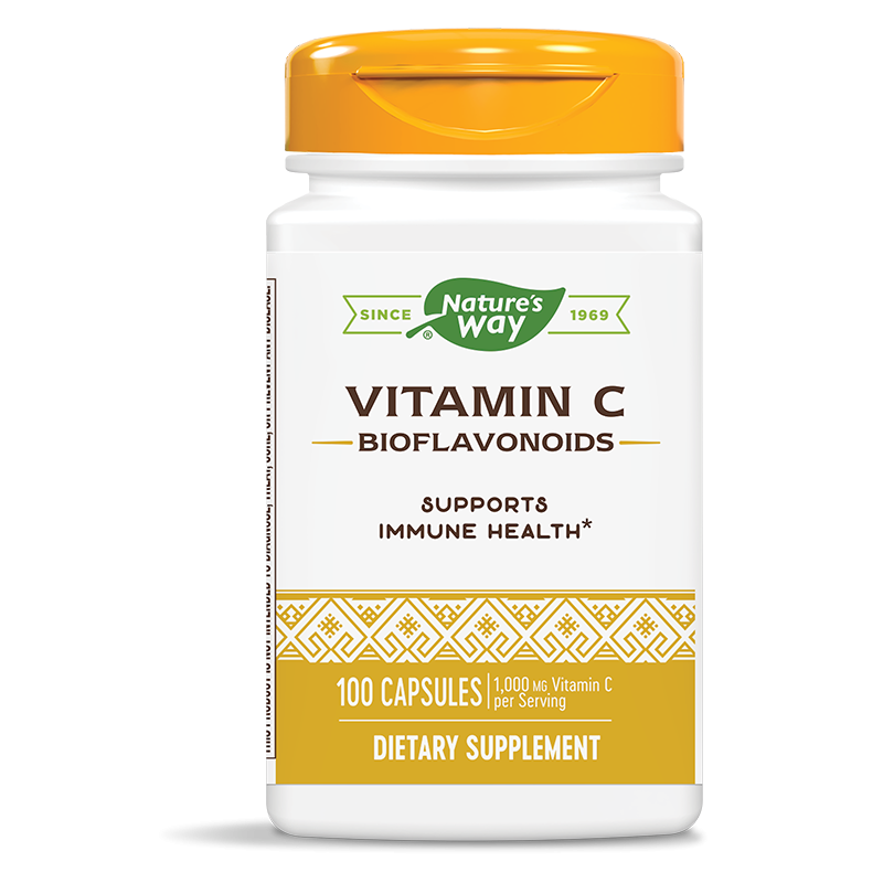 Витамин С & цитрусови биофлавоноиди - Антиоксидант, имуностимулатор и венотоник, 500 mg, 100 капсули