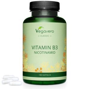 Витамин В3 (Никотинамид) - Vitamin B3 Nicotinamid, 180 капсули