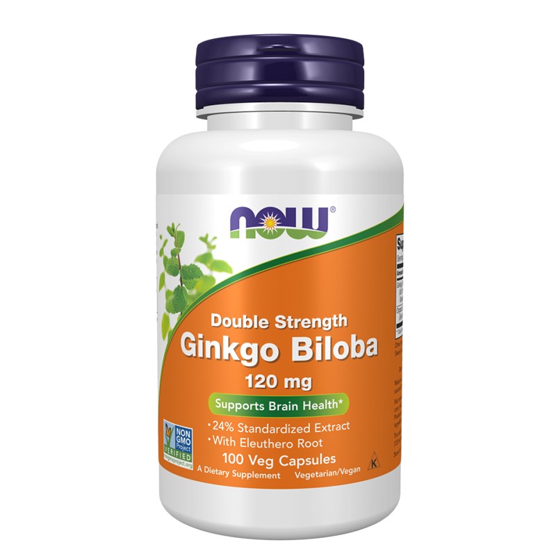 Гинко билоба 120 mg + Сибирски женшен 250 mg – За памет, концентрация и добро кръвообращение, 100 капсули