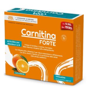 L-Карнитин Форте (с креатин, L-аргинин, L-карнозин, витамини и минерали) - Енергия и издръжливост, 14 сашета, с вкус на портокал