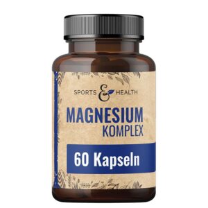 Магнезий 126 mg (8 форми) + Витамин B6 2.1 mg – За мускули, сърце и нервна система, 60 капсули