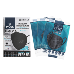 Защитна петслойна антибактериална маска FFP2 NR, BFE PFE ≥ 95%