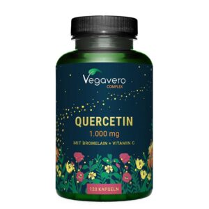 Кверцетин + бромелаин + витамин С – имуномодулатор - Подкрепа при възпаление и алергии, 120 капсули за 2 месеца прием