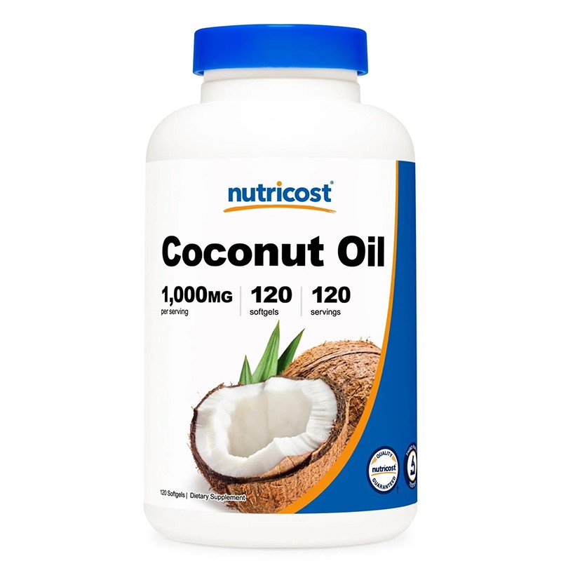 Отслабване и метаболизъм - Кокосово масло 1000 mg, 120 софтгел капсули
