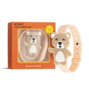 Репелентна гривна „Мече“ за деца – Натурална защита от комари с етерични масла