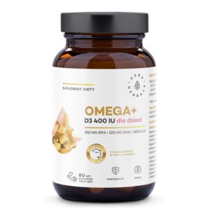 Омега-3 (DHA 180 mg, EPA 120 mg) + Витамин D3 400 IU – За мозъка, имунитета и костите, 60 капсули