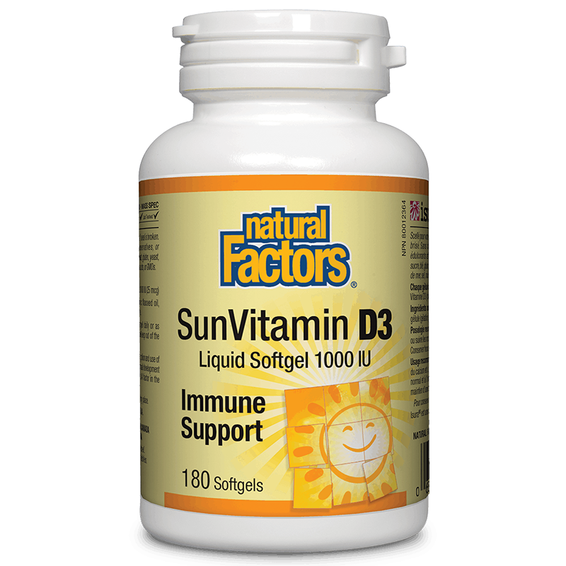 SunVitamin D3 1000 IU / Витамин D3 1000 IU, 180 софтгел капсули - Image 2