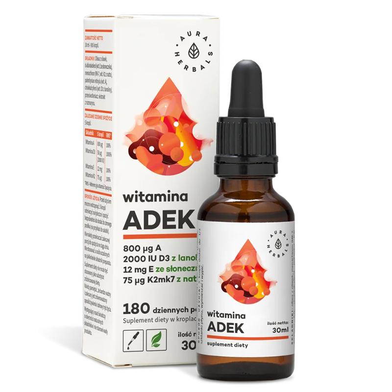 Подпомага костите, зъбите и имунитета - Витамин А, К2, D3, E - 30 ml капки