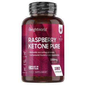 Горене на мазнини - Малинови кетони, 1200 mg х180 капсули - Rasberry Ketone